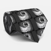  zwarte & witte inktvis stropdas (Opgerold)