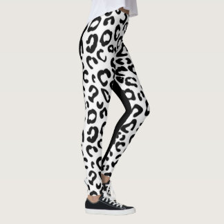Zwarte witte Jaguar leggins Leggings