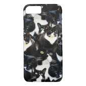 Zwarte witte kat waanzin Case-Mate iPhone case (Achterkant)