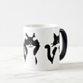 Zwarte witte katten | Drie Katten Magische Mok (Voorkant rechts)
