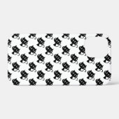 Zwarte witte kattenpatronen Case-Mate iPhone case (Achterkant (horizontaal))