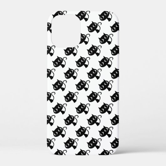 Zwarte witte kattenpatronen Case-Mate iPhone case (Achterkant)