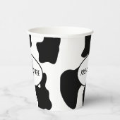 Zwarte witte koe vlekt op dierlijke afdruk Birthda Papieren Bekers (Rechts)