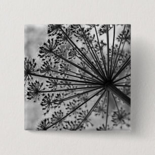 Zwarte & Witte Koningin Anne's Lace Vierkante Button 5,1 Cm