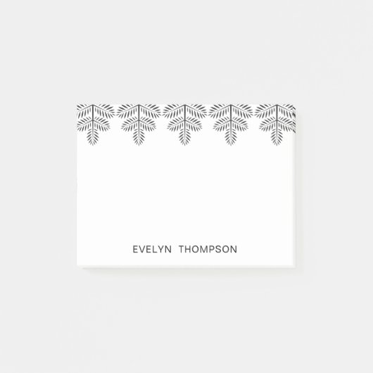 Zwarte witte legant botanische tropische tak post-it® notes (Voorkant)