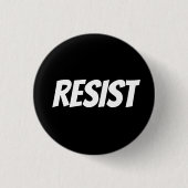 zwarte witte letters: ronde button 3,2 cm (Voorkant)