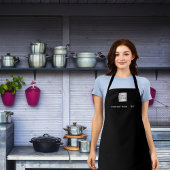 Zwarte witte logo schort