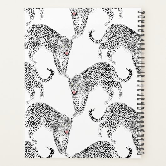 Zwarte witte luipaard planner (Achterkant)