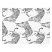 Zwarte witte luipaard tafelkleed (Voorkant (Horizontaal))