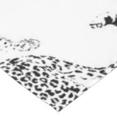 Zwarte witte luipaard tafelkleed (Gekanteld)