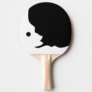 Zwarte Witte Maan Crescent Ping Pong Paddle Tafeltennisbatje