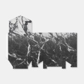 Zwarte & Witte Marmer Modern Glam Trendy Party Bedankdoosjes (Uitgevouwen)