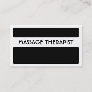 Zwarte witte massage Therapistische visitekaartjes