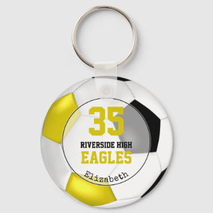 zwarte witte meisjes voetbalteam kleuren sleutelhanger