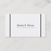 zwarte/witte minimalistische professionele moderne visitekaartje (Voorkant)