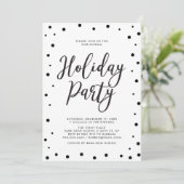 Zwarte & Witte moderne kerstfeestdag Kaart (Staand voorkant)