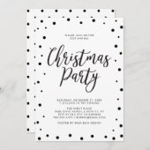 Zwarte & Witte moderne kerstfeestdag Kaart (Voorkant / Achterkant)