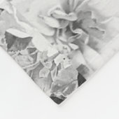 Zwarte witte moderne waterverf bloemen fleece deken (Hoek)