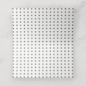 Zwarte witte monogram bruiloft gevouwen escorte (Binnenkant ongevouwen)