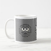Zwarte witte moticon koffiemok (Links)