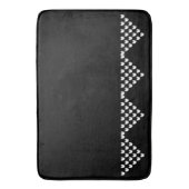 Zwarte witte Noorse grens Badmat (Voorkant Verticaal)