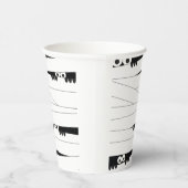 Zwarte witte ogen Peeking Mummy Halloween Papieren Bekers (Rechts)