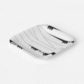 Zwarte witte ogen Peeking Mummy Halloween Papieren Bordje (Gebogen)