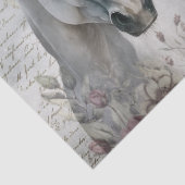 Zwarte witte paarse Floral Tissuepapier (Detail)