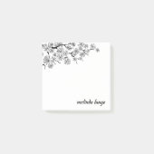 Zwarte witte pen Ink Pine Branch Post-it® Notes (Voorkant)