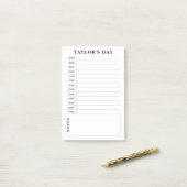 Zwarte & Witte planning - Dagelijkse planning van Post-it® Notes (Op bureau)