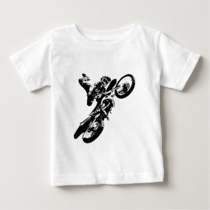 Zwarte witte Pop Art Motocross Motorcyle Sport