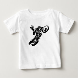 Zwarte witte Pop Art Motocross Motorcyle Sport