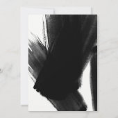 Zwarte witte pushstrokes typografie Sweet 16 Kaart (Achterkant)