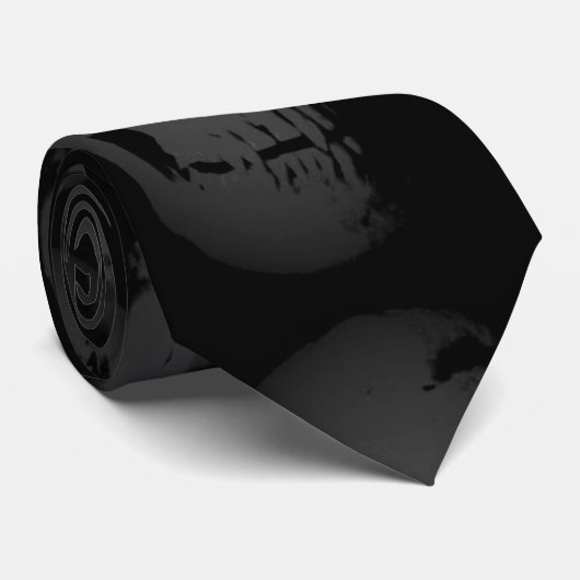 Zwarte witte schedel Skeleton Fantasy Art Heavy Me Stropdas (Opgerold)