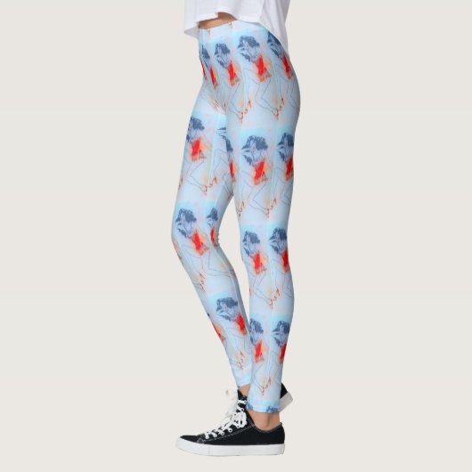 zwarte witte schoonheid leggings (Links)