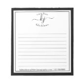 Zwarte witte scriptnaam | Van het bureau van het N Notitieblok (Voorkant)