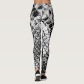 Zwarte witte slang leggings (Achterkant)