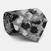 Zwarte witte slang stropdas (Opgerold)