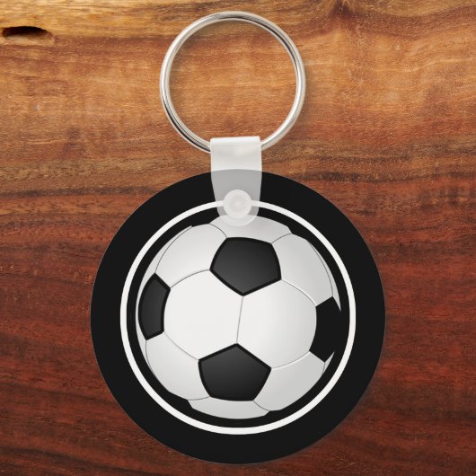 Zwarte, witte Sleutelhangers van de Voetbal (Achterkant)