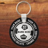 Zwarte, witte Sleutelhangers van de Voetbal (Voorkant)