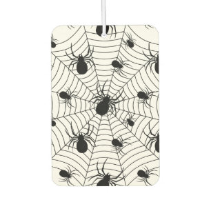 Zwarte Witte spinnen spinnenweb Halloween patroon Luchtverfrisser
