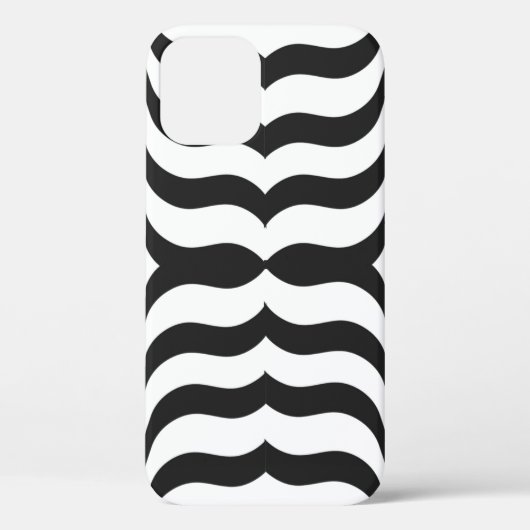 zwarte + witte streep modern Case-Mate iPhone case (Achterkant)