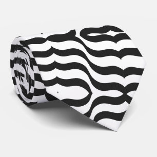zwarte + witte streep modern stropdas
