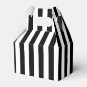 Zwarte witte strepen bedankdoosjes (Voorkant Zijde)