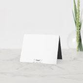 Zwarte witte strepen Blank Note Kaart (Achterkant)