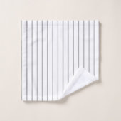 Zwarte witte strepen ID770 Bad Handdoek (Wasdoekje)