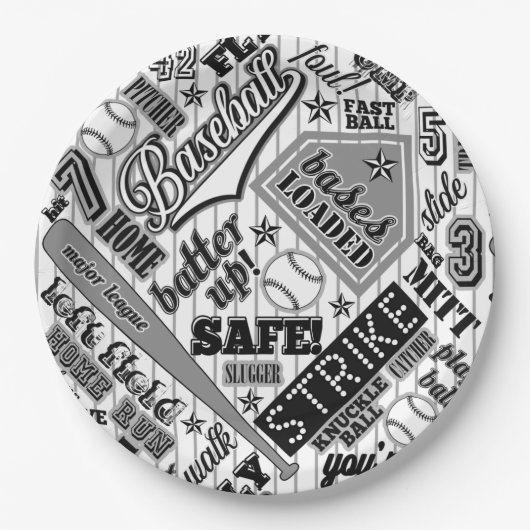 Zwarte witte strepen ID770 Papieren Bordje (Voorkant)