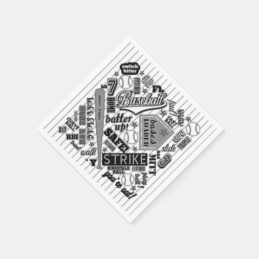 Zwarte witte strepen ID770 Servet (Hoek)