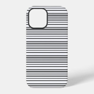 Zwarte witte strepen leuk iPhone 12 pro hoesje