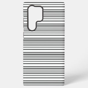 Zwarte witte strepen leuk samsung galaxy hoesje